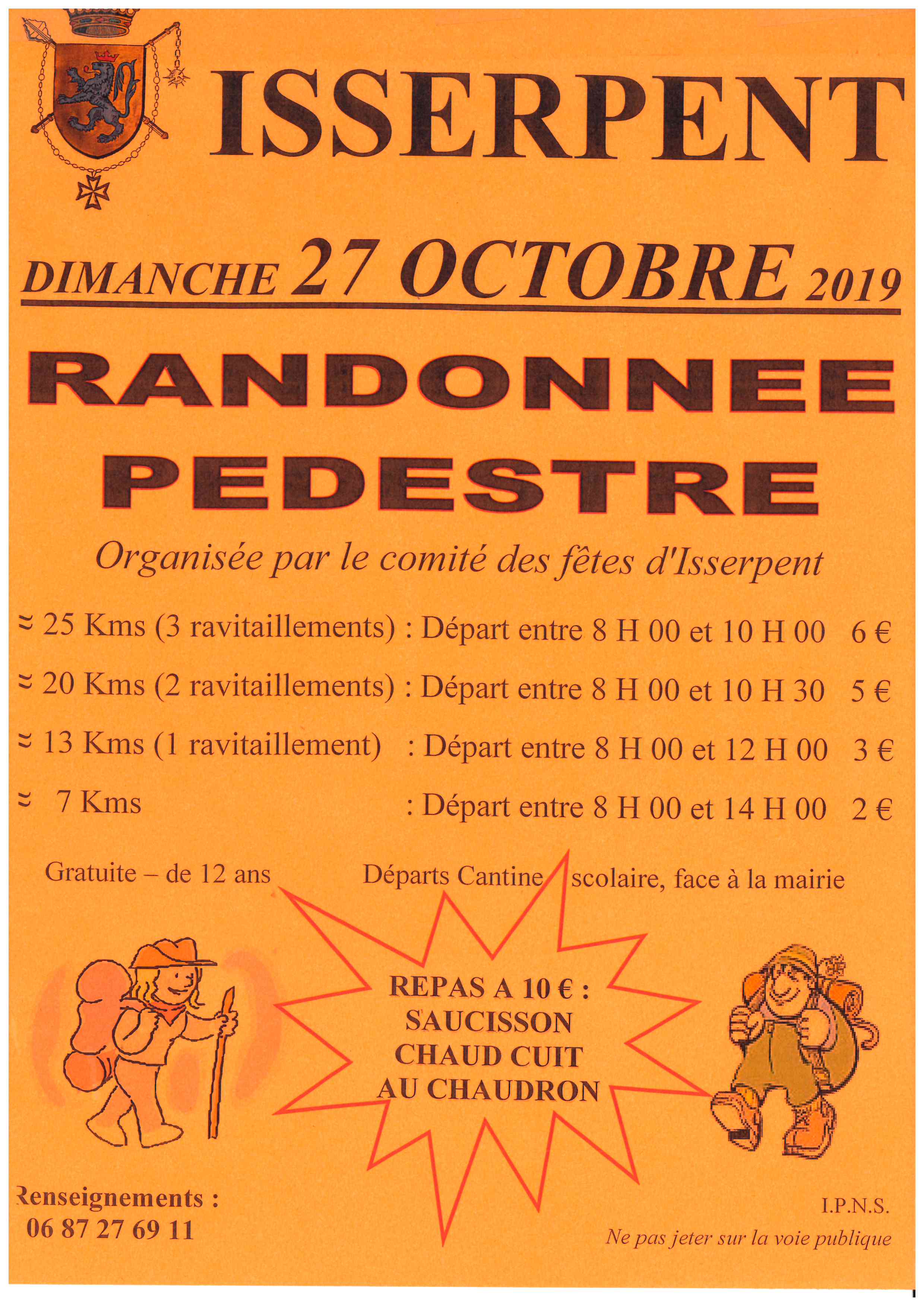 Randonnée pédestre 27 octobre 2019 - Commune d'Isserpent